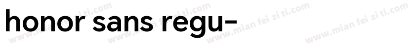 honor sans regu字体转换